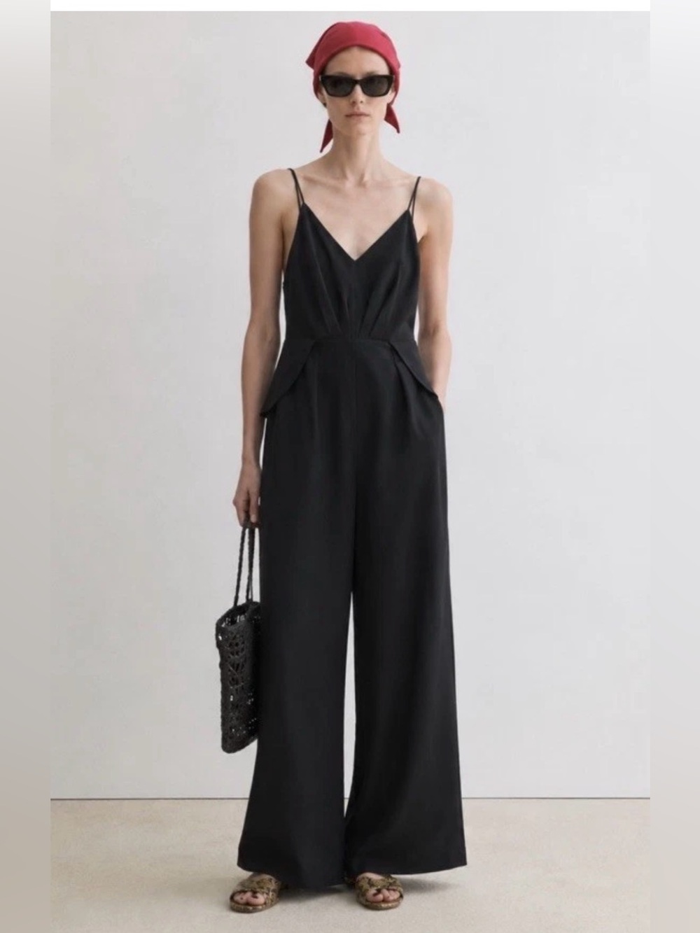 RACHEL COMEY crepe crisscross Jumpsuit in size 2